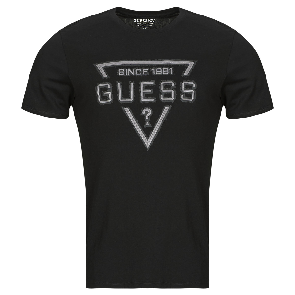 Guess - SS BSC PAINTED TRIANGLE TEE - Black