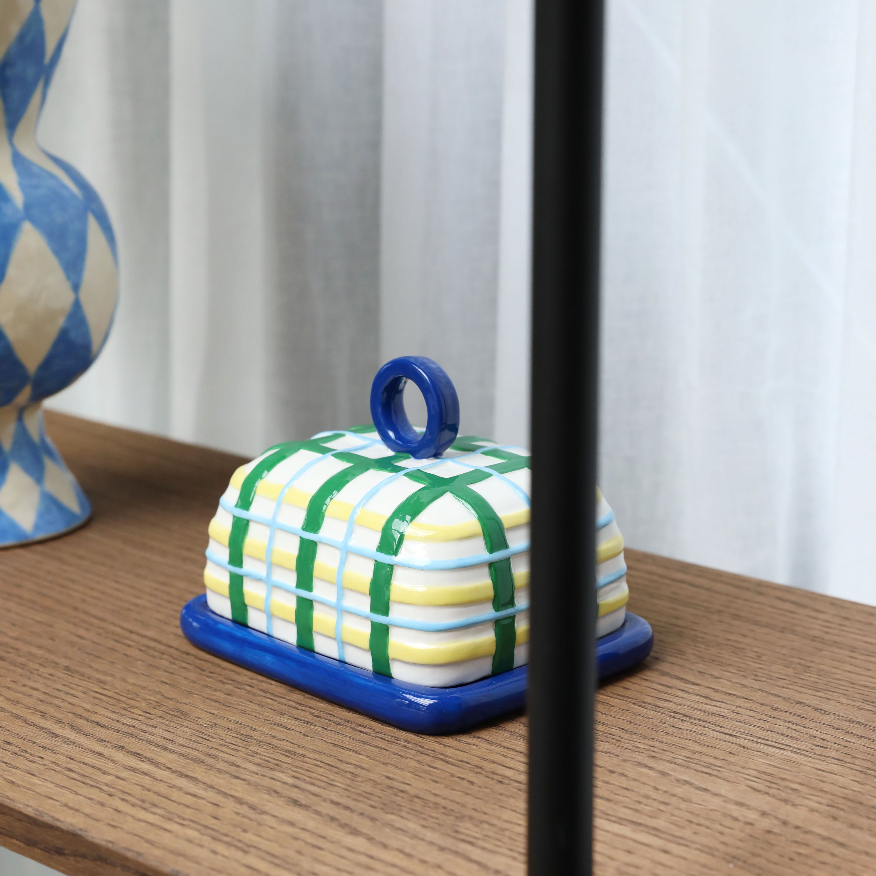&k amsterdam Plaid Botervloot - Blauw
