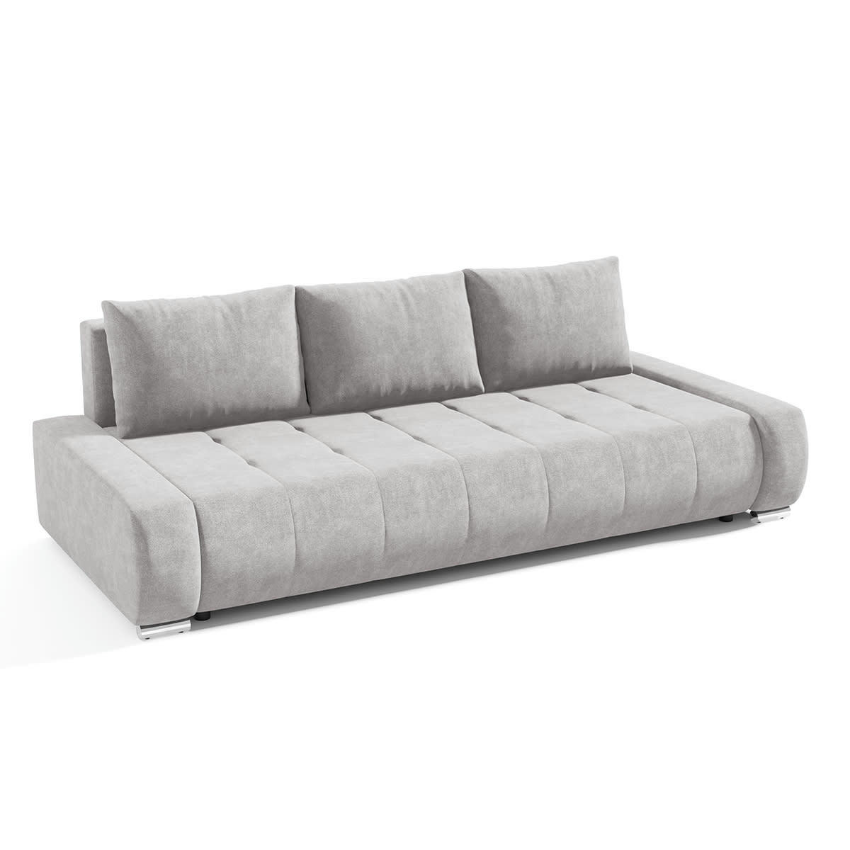 - Canapé convertible 3 places gris