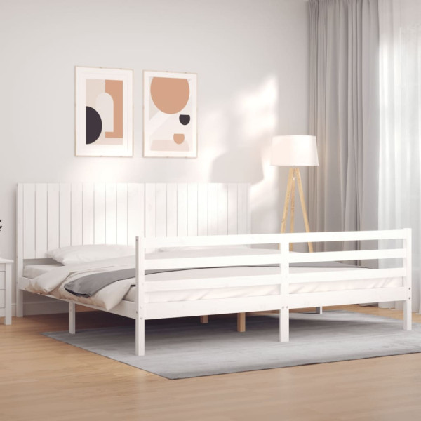 Łóżko Drewniane Rama Łóżka Sofa Biała Do Sypialni Pokoju 200x200 cm
