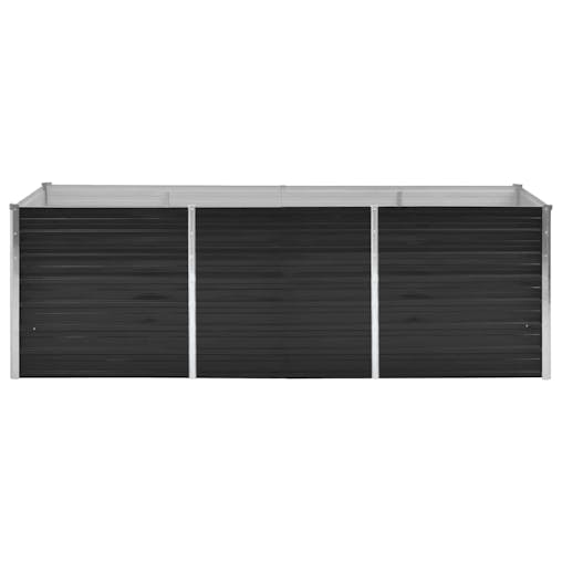 NNEVL Garden Raised Bed Anthracite 240x80x77 cm Galvanised Steel