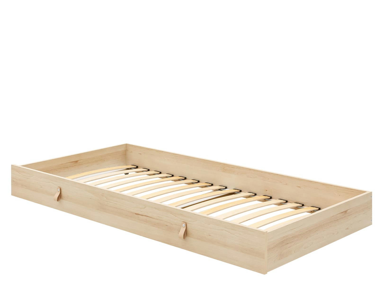 LUCAS - Tiroir 90x200 en panneaux de particules couleur bois