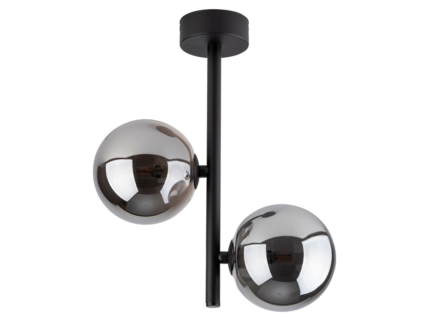 Lampa sufitowa Estera Black 2-punktowa metalowa czarna