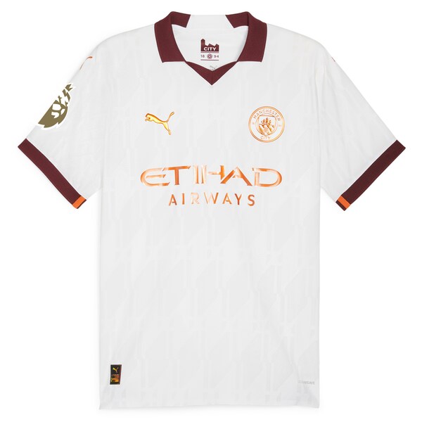 Bernardo Silva Manchester City Puma 2023/24 Away Authentic Jersey - White