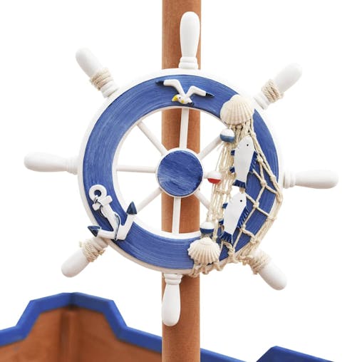 NNEVL Sandbox Pirate Ship Firwood 190x94.5x101 cm