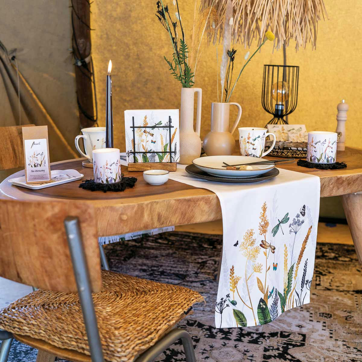 - Mini plateau libellules rectangulaire en mélamine - 20.5 x 13.5 cm