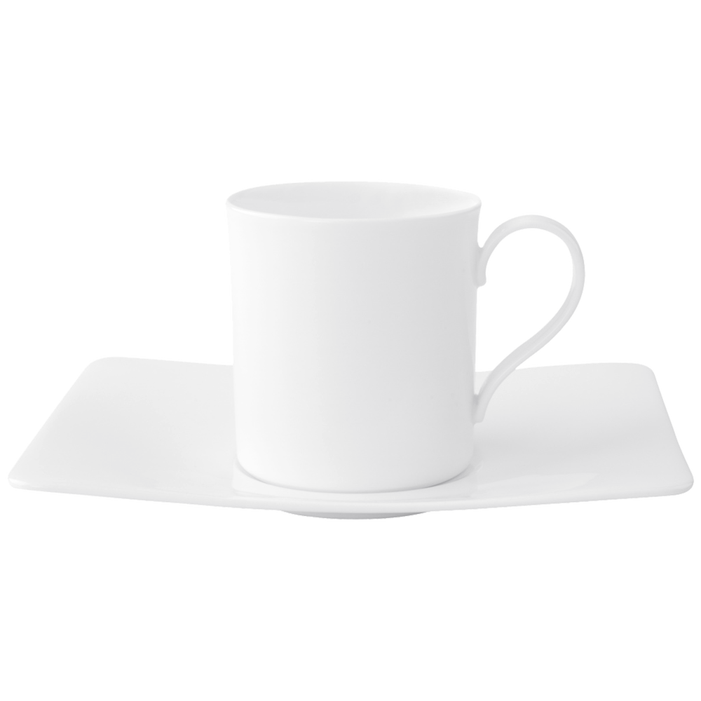 Modern Grace Coffee cup - White, 5.8 oz, Premium Bone Porcelain