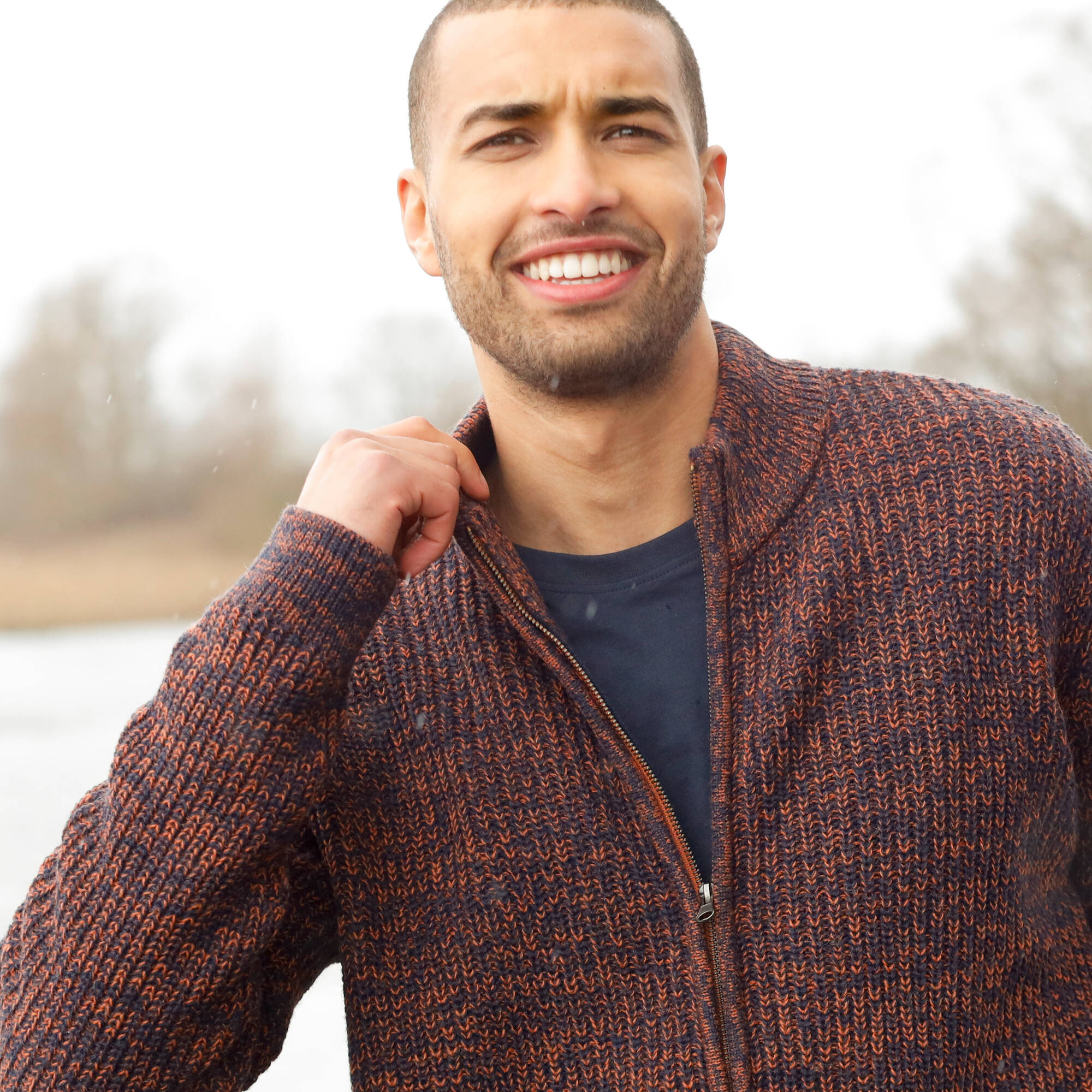 Gilet zippé c&ocirc;te anglaise 30% laine