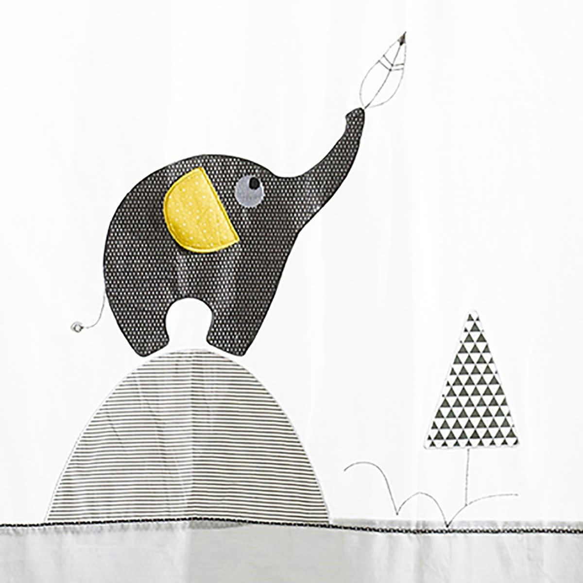 BABYFAN - Rideau à pattes en coton gris