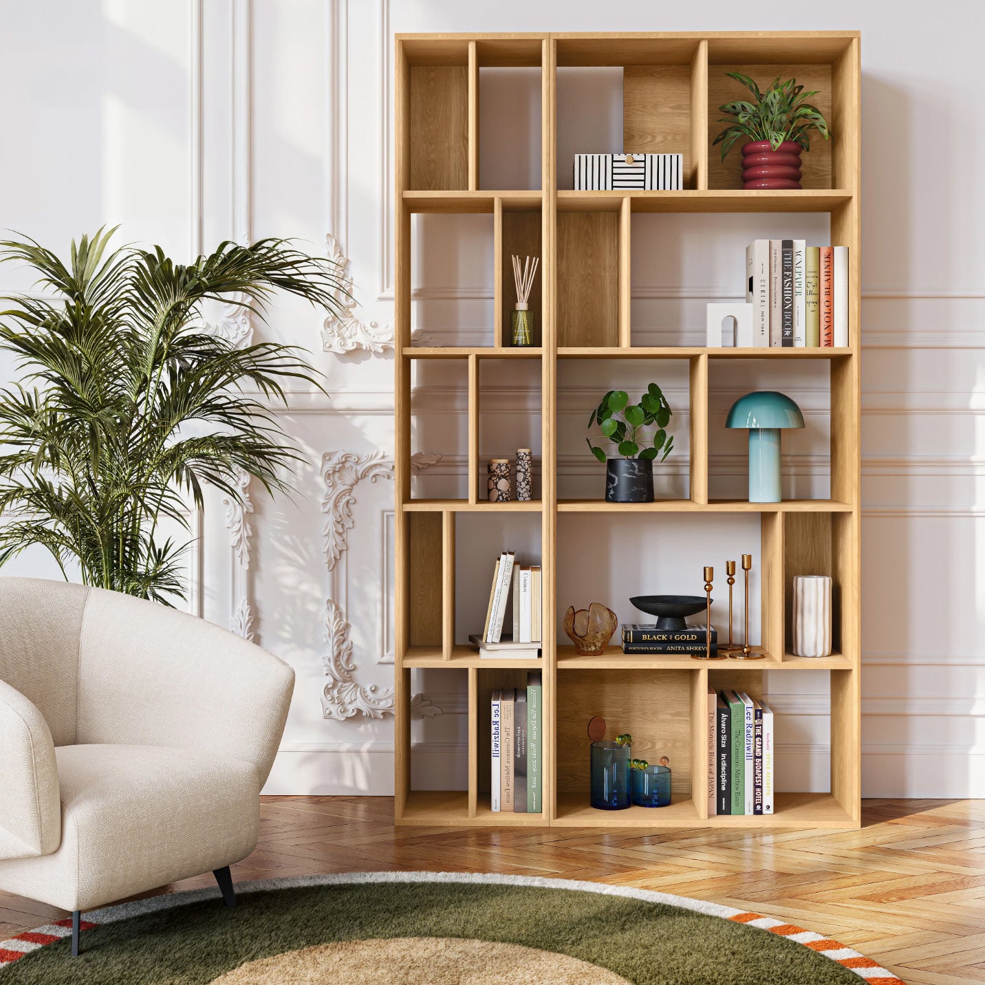 by fonQ Grund Wandkast B 76 cm - Eiken / Naturel