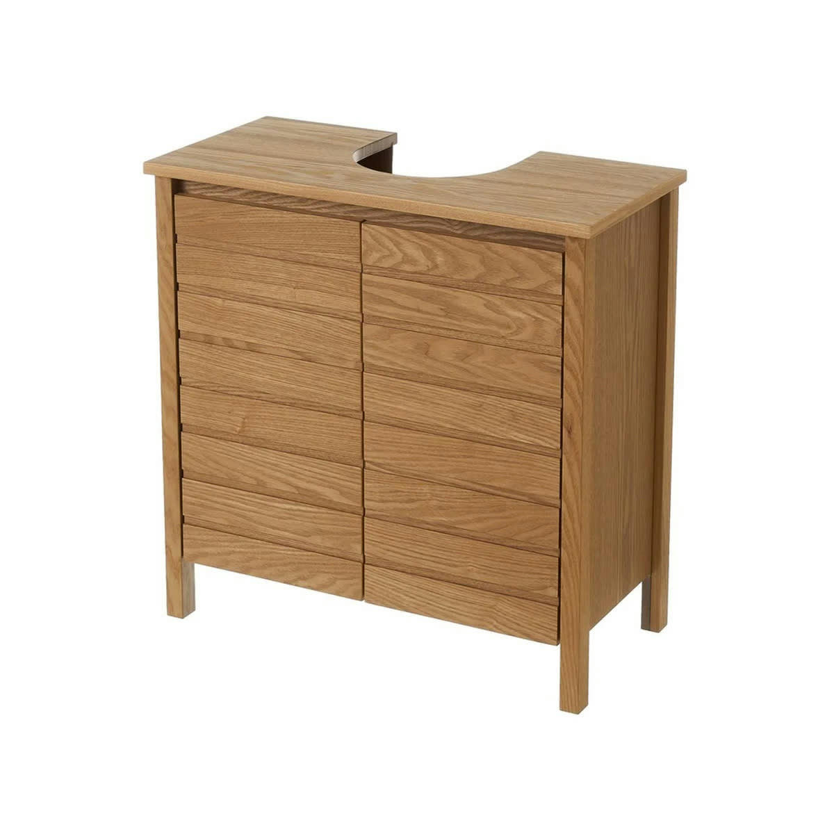 BOIS - Meuble salle de bain sous lavabo en bois 60x30x60cm