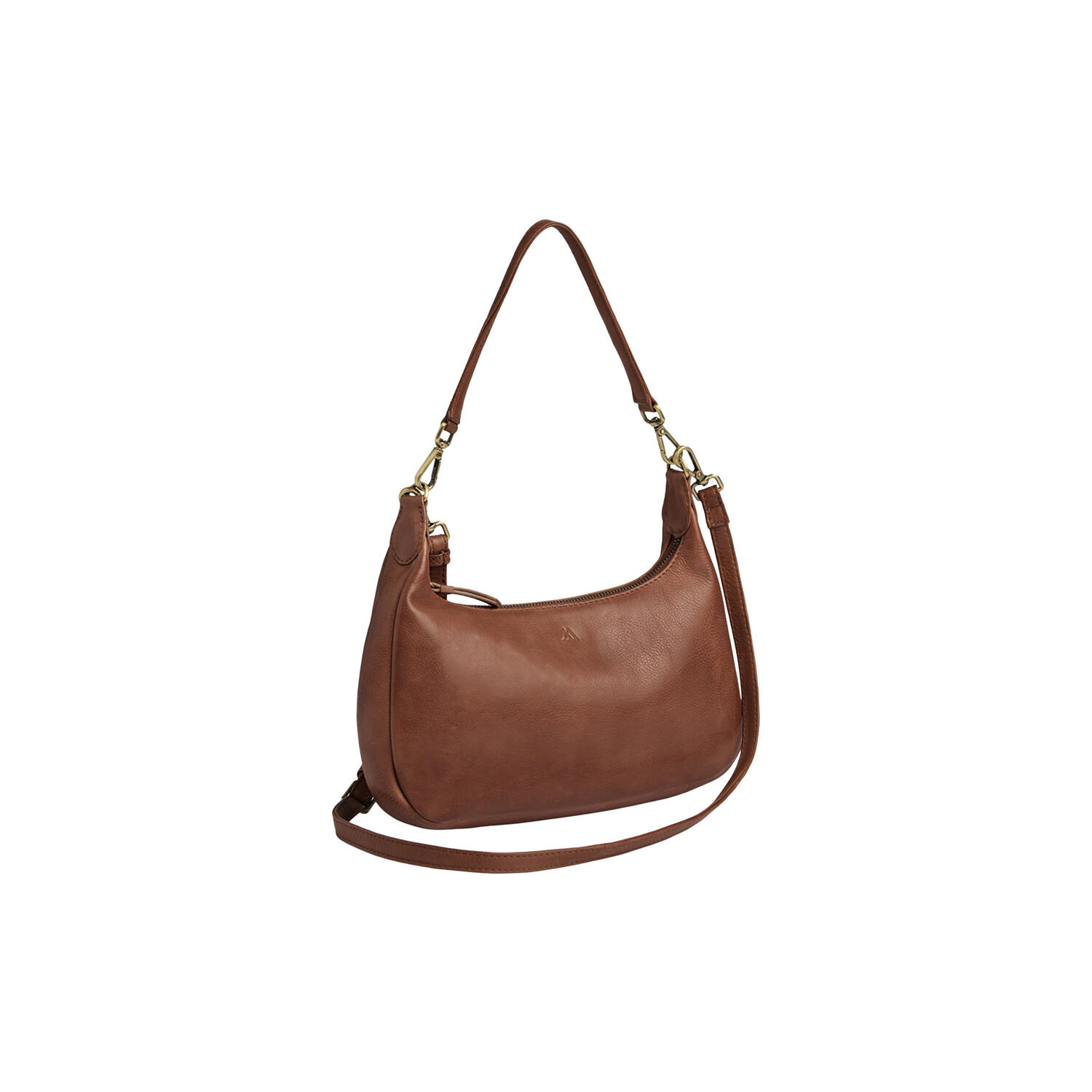 HaydenMBG Crossb. Bag Soft V., cognac w/br. gold