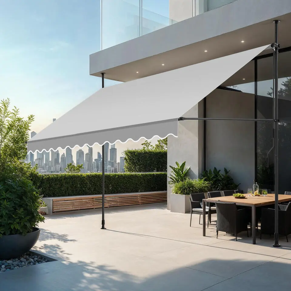 tectake Klemluifel met zwengel, in hoogte verstelbaar, Lichtgrijs