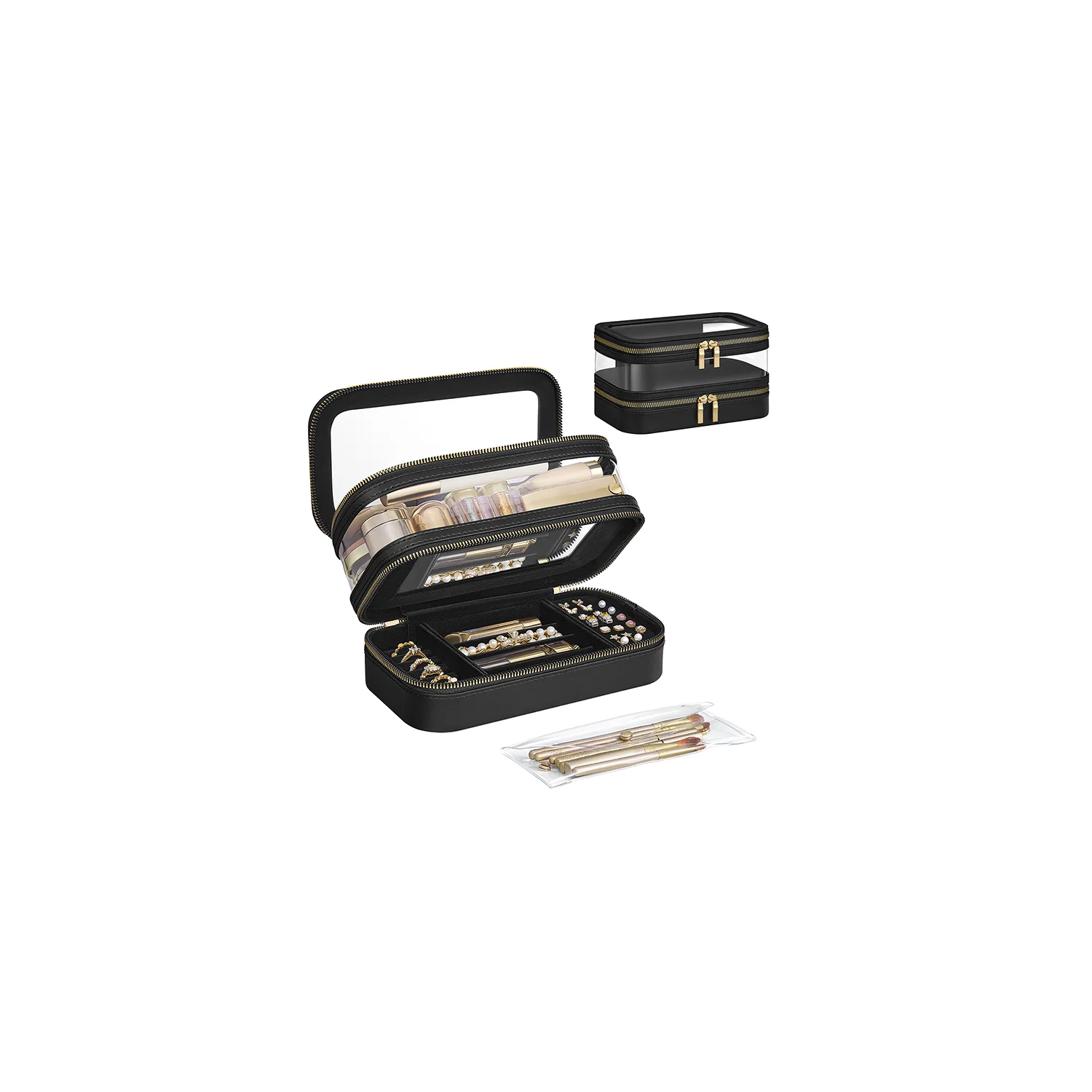 Trousse de voyage avec rangement miroir