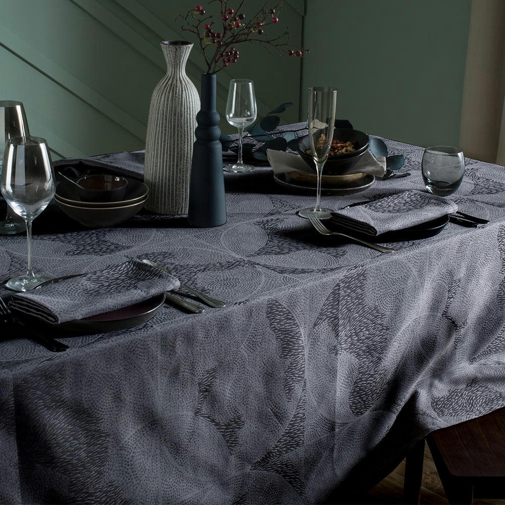 MILLE GOUTTES METAL - Set  pur coton bleu 48X32
