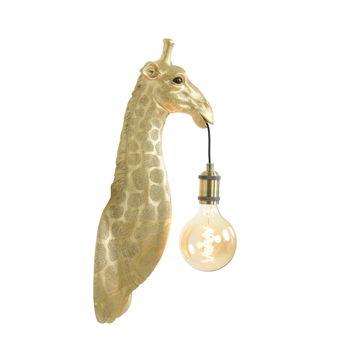 Light & Living wandlamp Giraffe - goud - 20.5x19x61cm