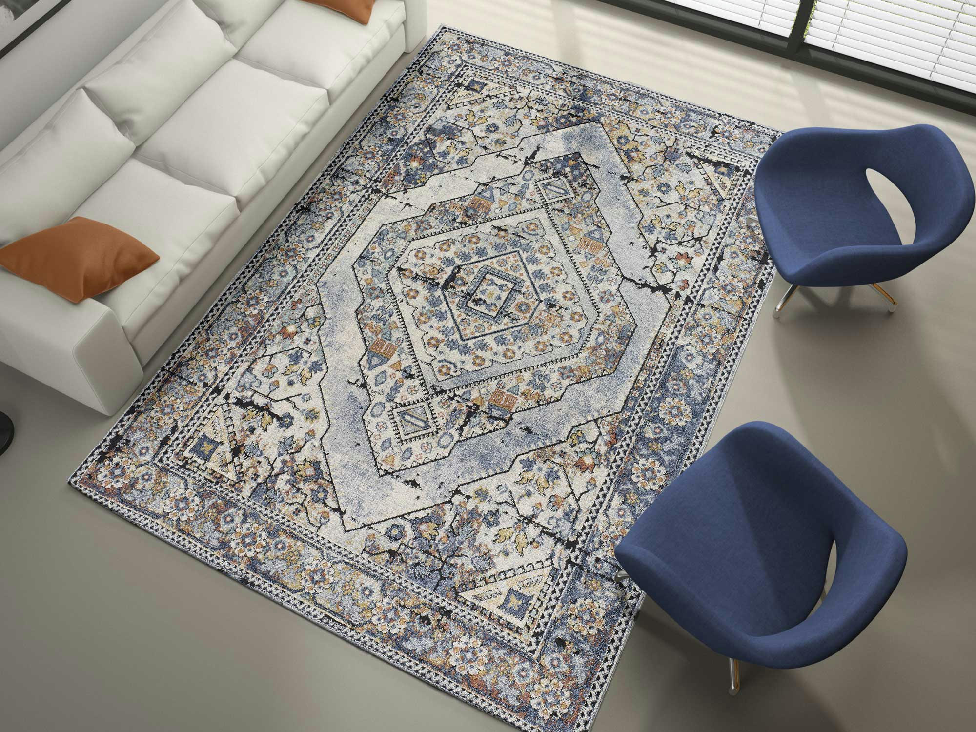 MABEL - Tapis vintage en multicolore, 140X200 cm