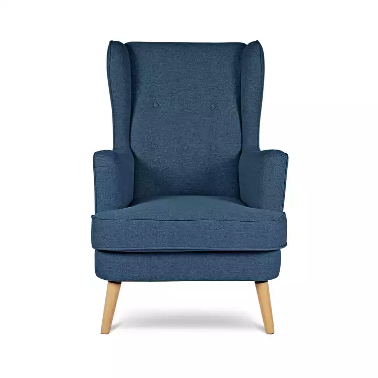 Habitat Callie Self Assembly Velvet Armchair - Petrol Blue
