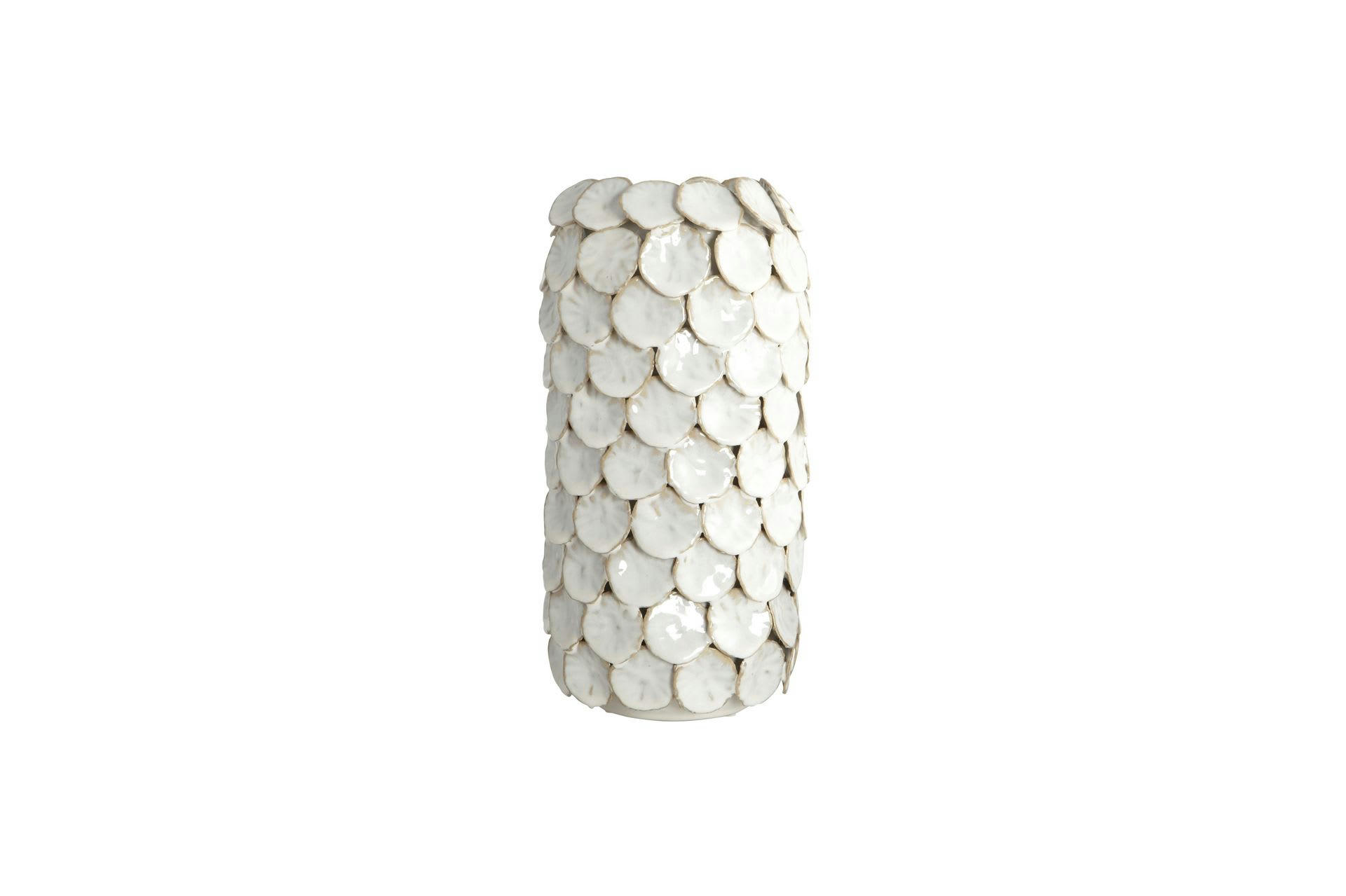 DOT - Vase en grès blanc H30
