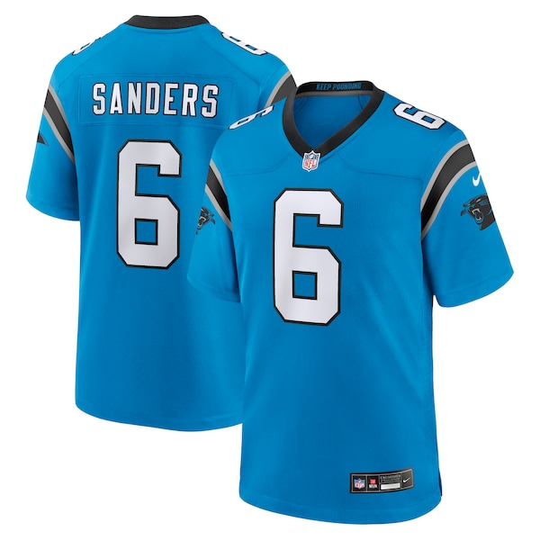 Miles Sanders Carolina Panthers Nike Team Game Jersey - Blue/Black