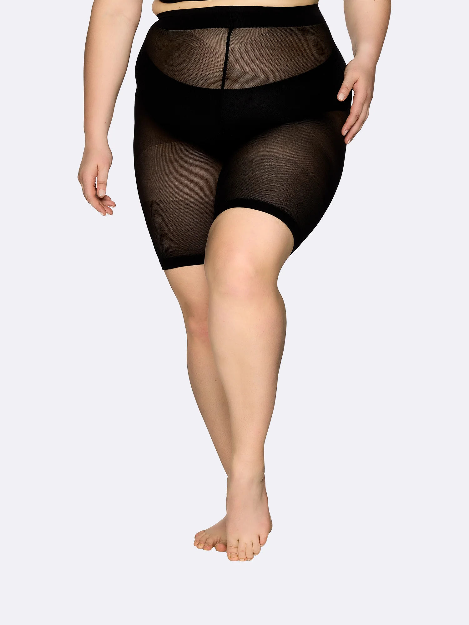 CURVY THIGH PANTY 40 den leggingsit - musta