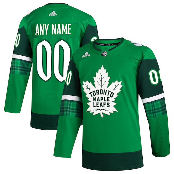 Toronto Maple Leafs adidas St. Patrick's Day Authentic Custom Jersey - Kelly Green