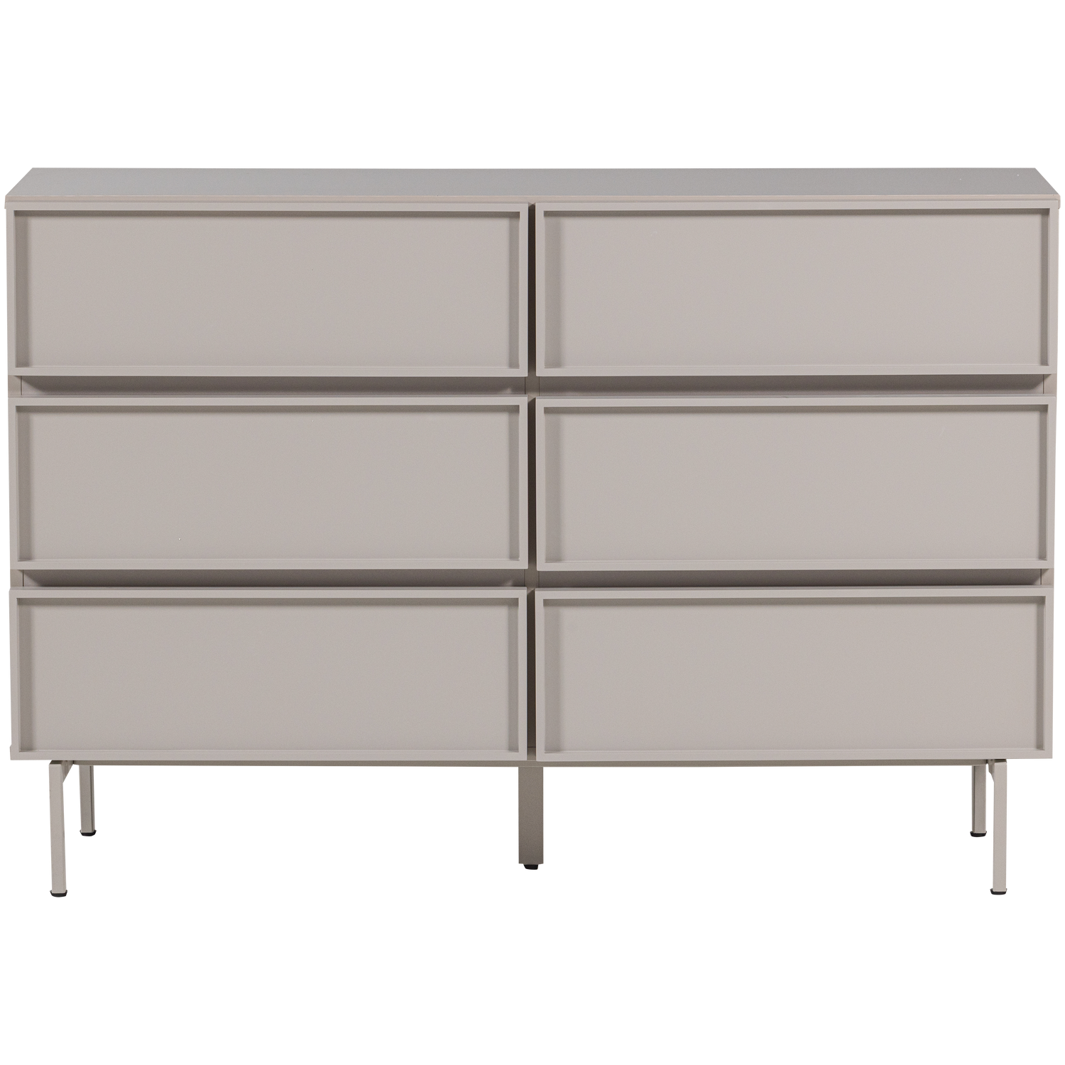 WOOOD ladekast 6 lades Tours - Melamine/MDF - Zand - 80x120x42