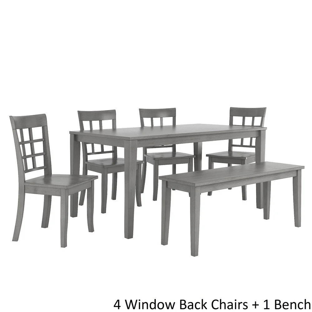 Wilmington II 60-Inch Rectangular Antique Grey Dining Set by iNSPIRE Q Classic