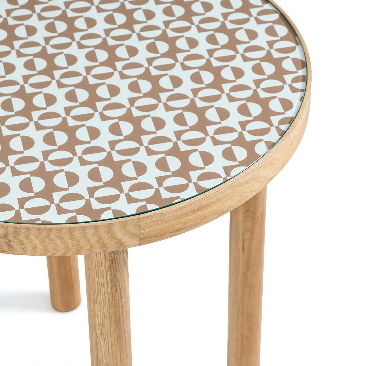 Bout de canapé MDF et verre, Bogen