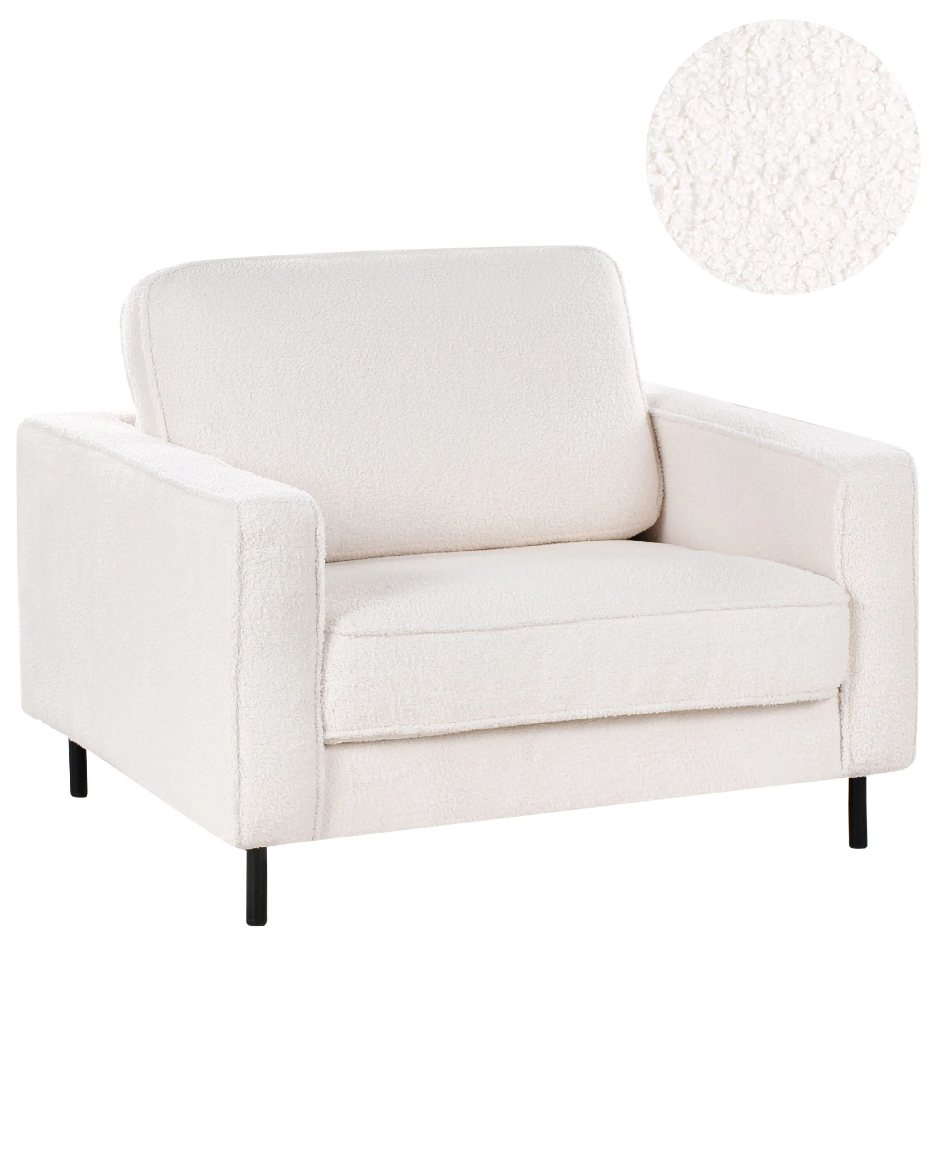 Armchair SAVALEN Boucle White