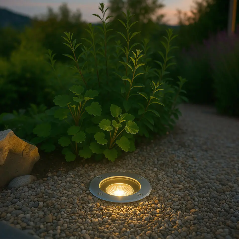 Qazqa grondspot delux zilverkleurig gu10