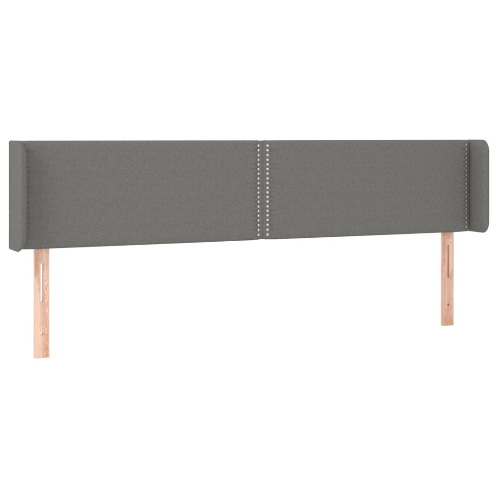 Wezgłowie Szary 183 x 16 x 78/88 cm Tkanina vidaXL