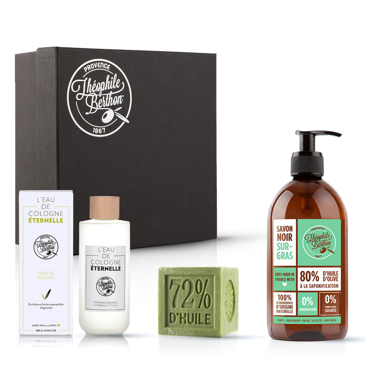 GENTLEMAN - Coffret cologne savon de Marseille et savon douche