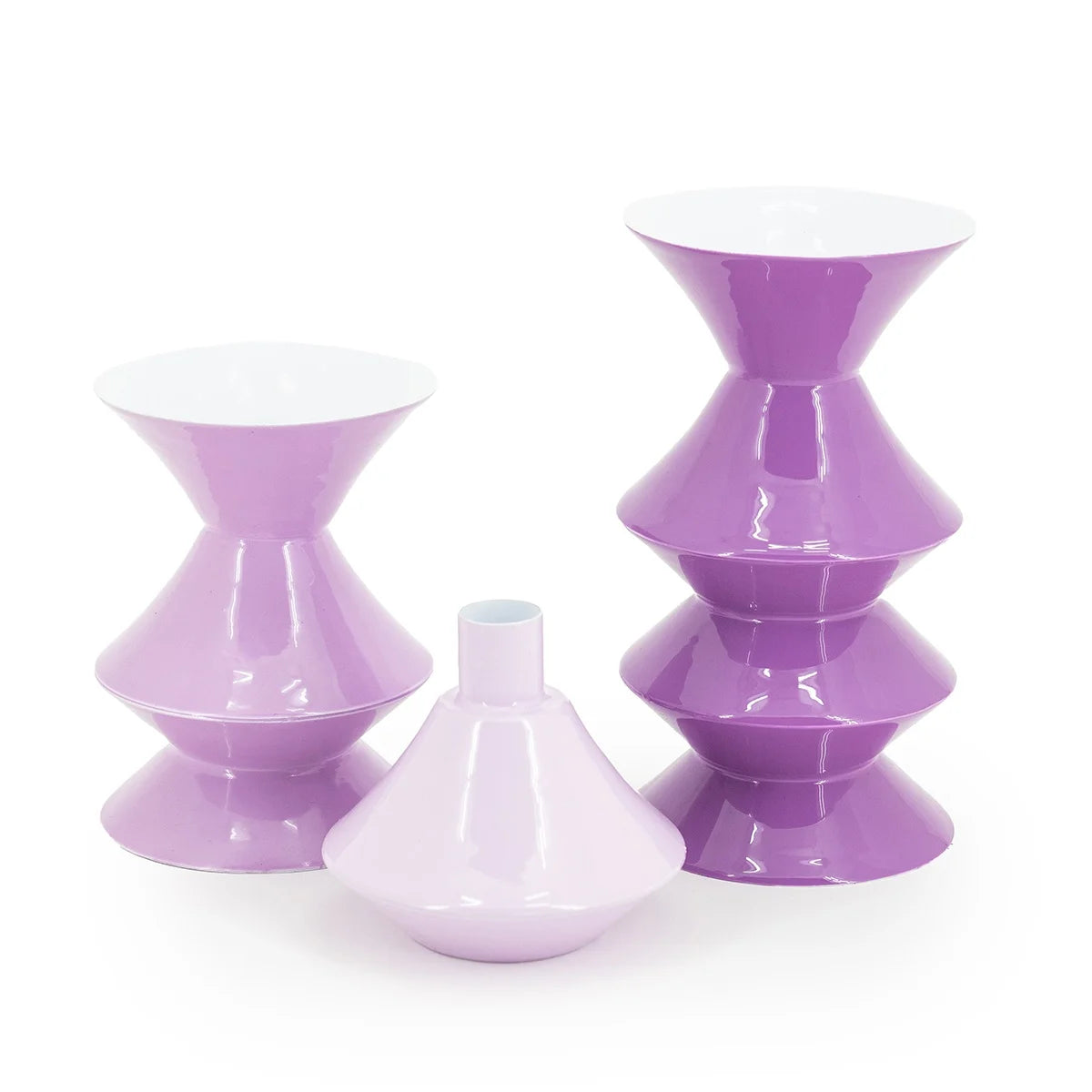 FurniLux Kaarsenhouder set Yack - lilac - 10x10x19 cm
