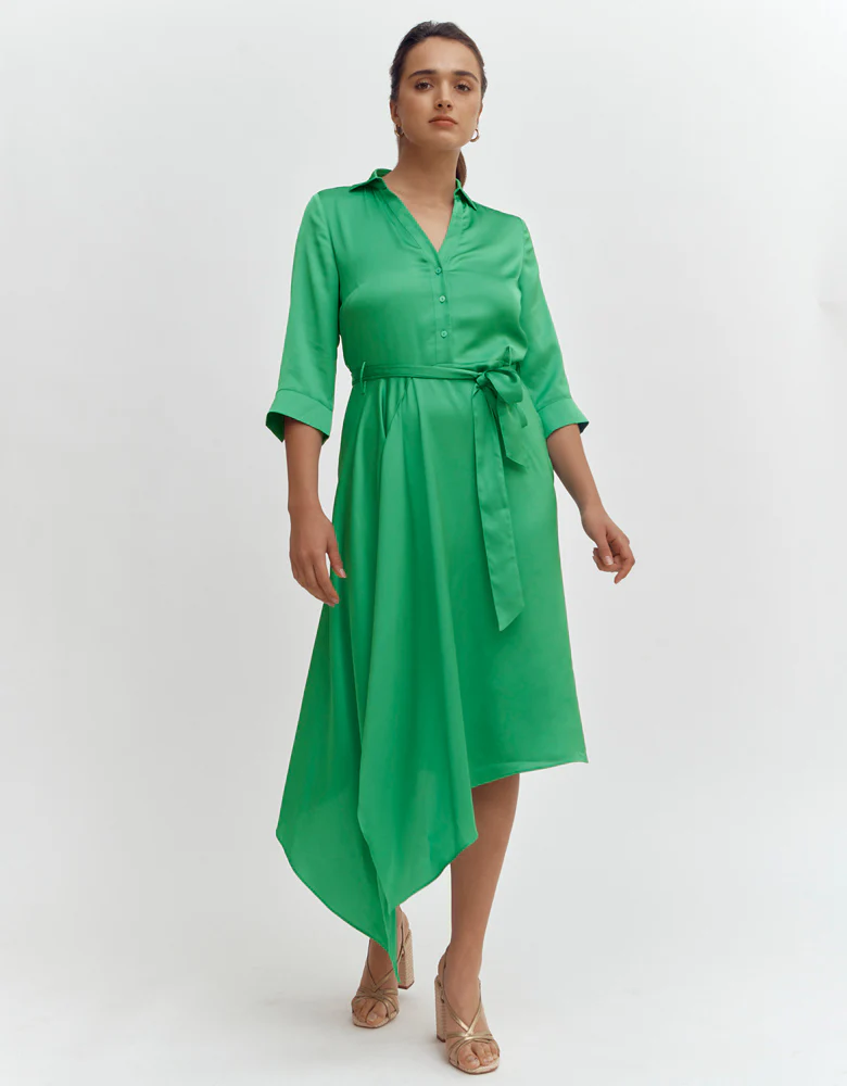 Robe midi asymétrique RENATA-U/87279/198