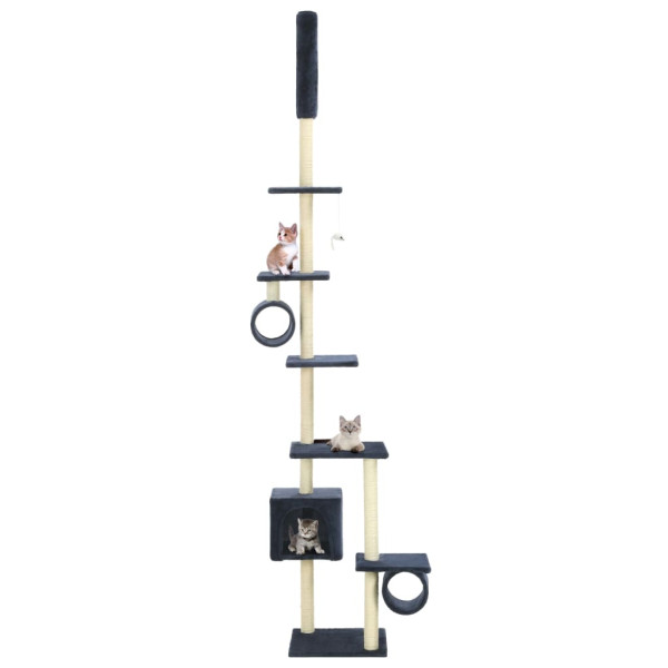 Drapak dla kota Niebieski 260 cm Plusz vidaXL