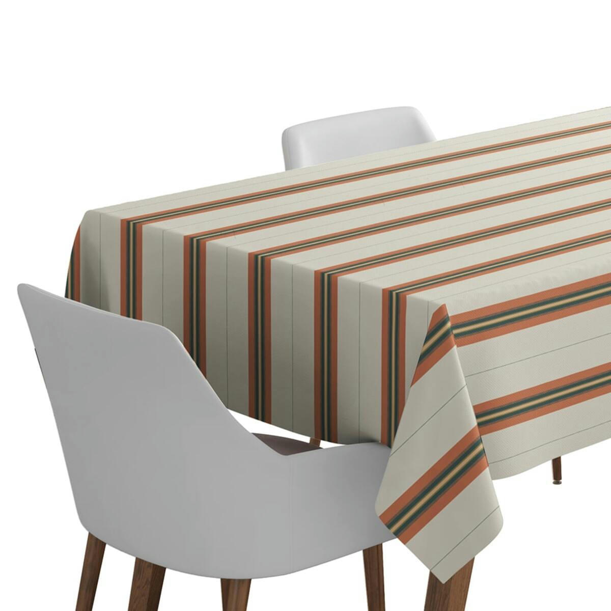 KANBO - Nappe coton et lin Terracotta 160x250 cm