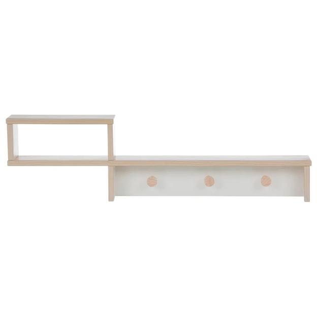 PRATELEIRA COM GANCHOS 28 CM X 1 M X 12 CM TUDOJUNTO