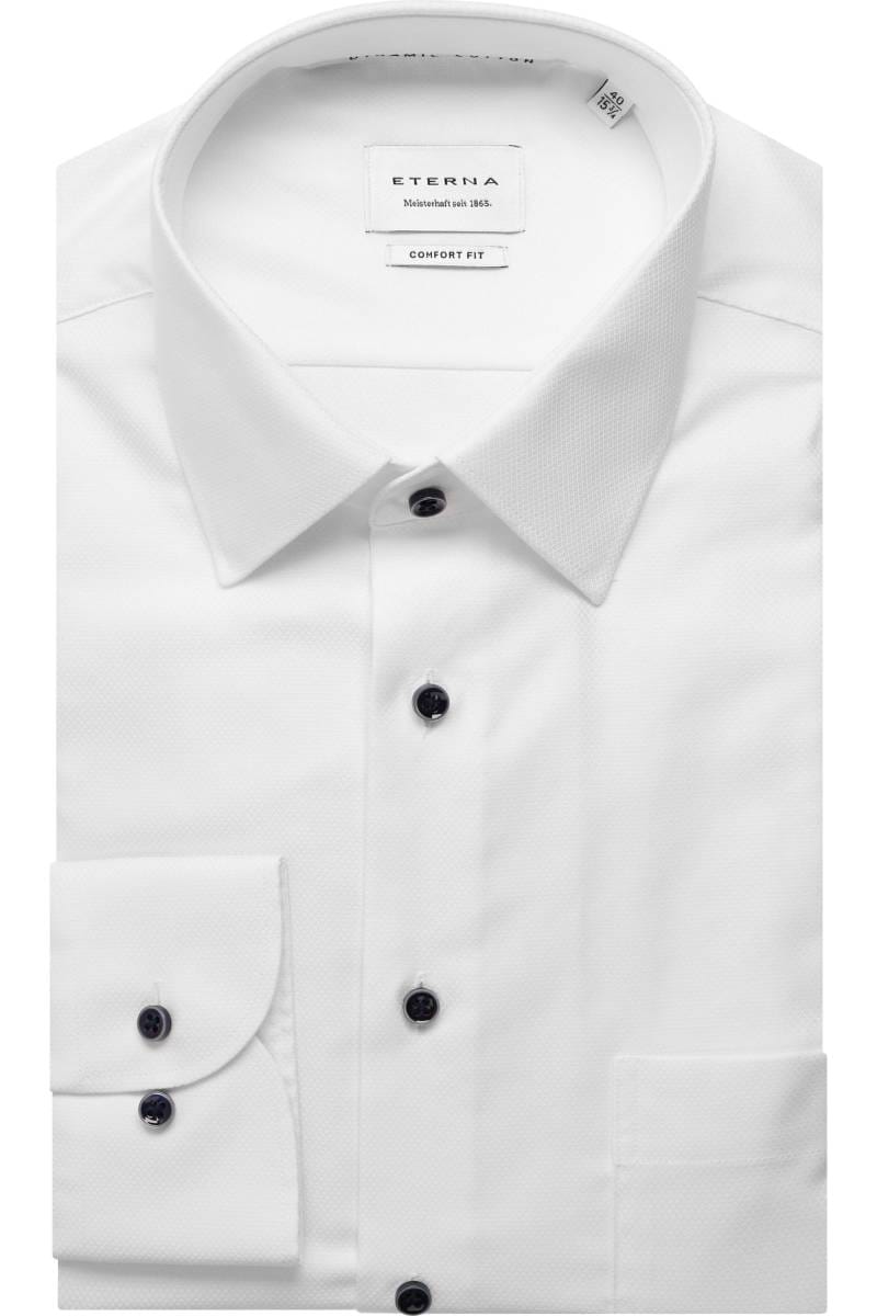 ETERNA Dynamic Cotton Comfort Fit Hemd weiss, Strukturiert