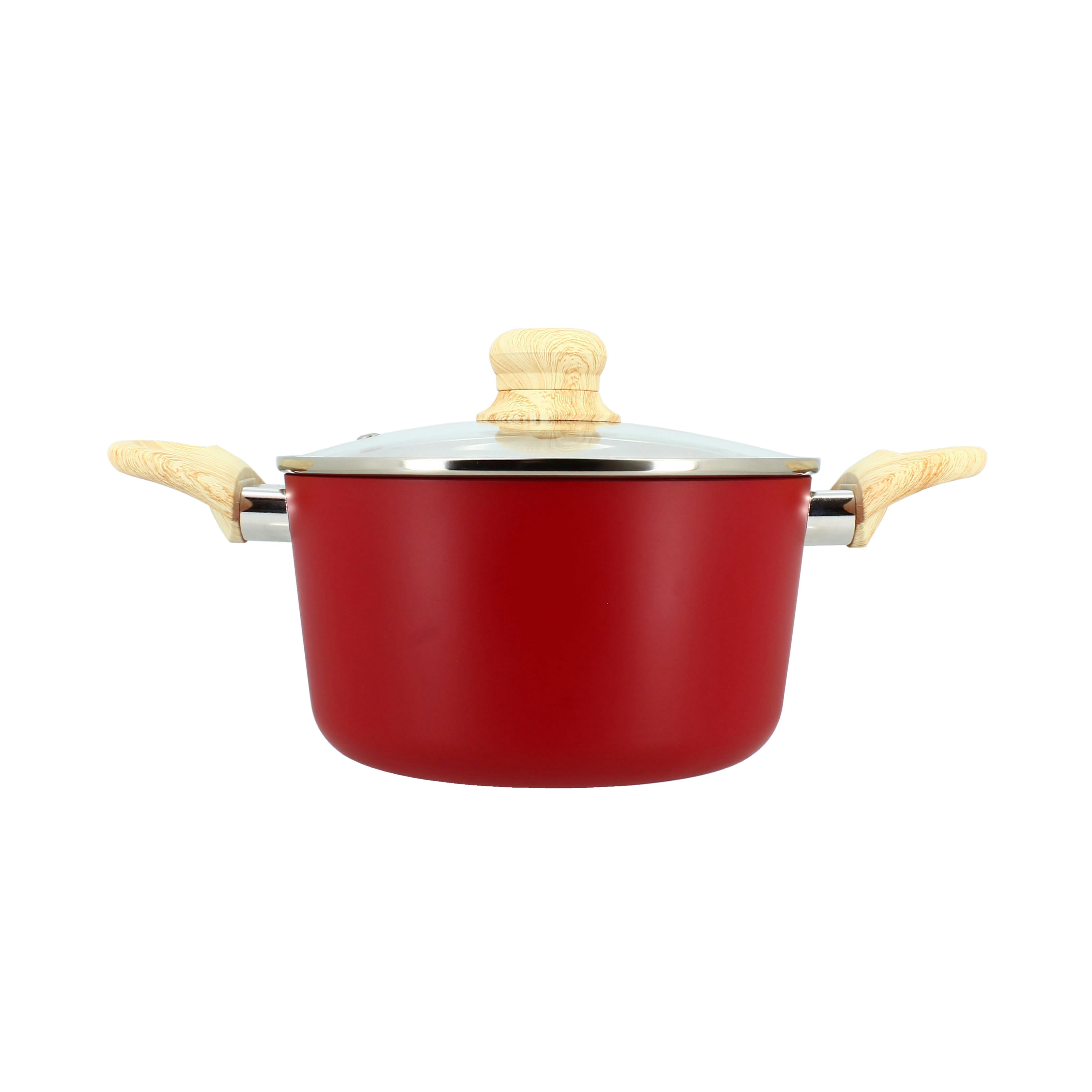 COLORAMA - Faitout en aluminium Ø20cm rouge - compatible induction