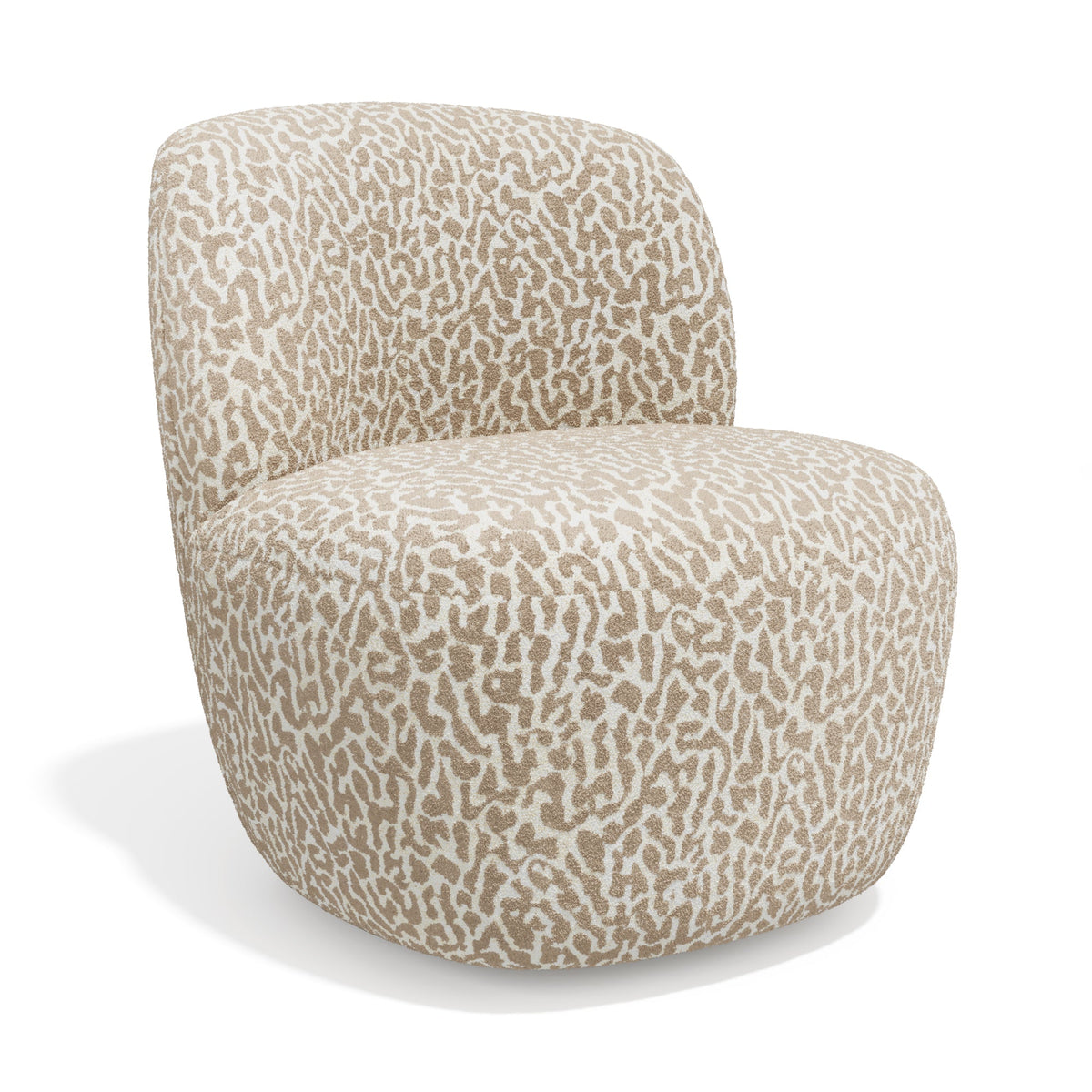 Premium Interiors - Draaibare fauteuil COMI - stof met patroon beige 65cm