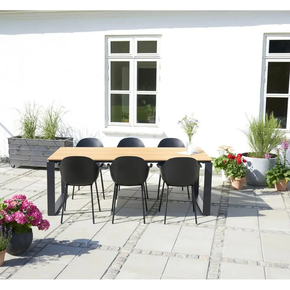 Lisomme Joep Tuintafel Polywood Naturel - 210 x 100 cm