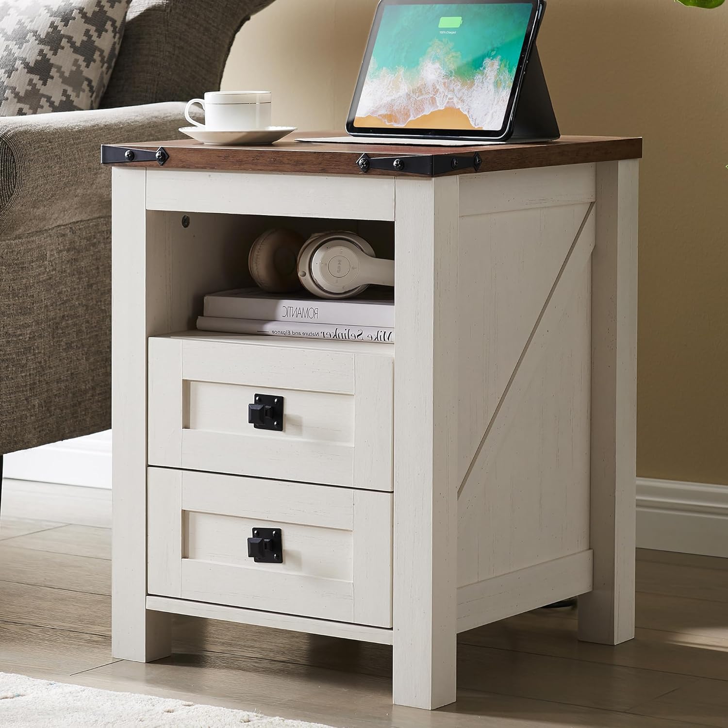 T4TREAM Farmhouse Nightstand