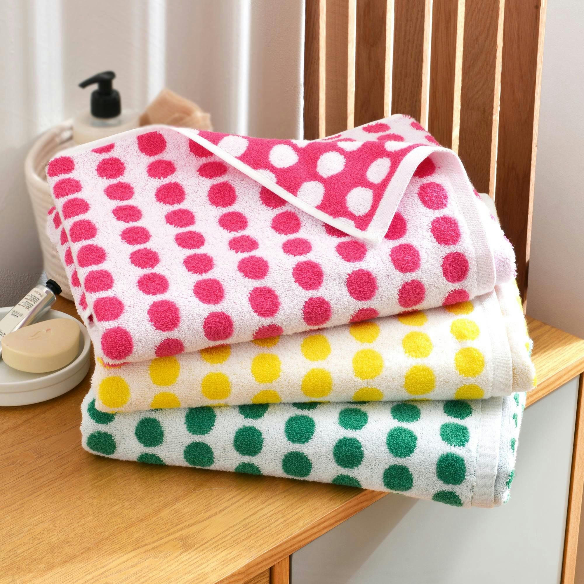 POISPOIS - Drap de bain 70x140 rose en coton 450 g/m²