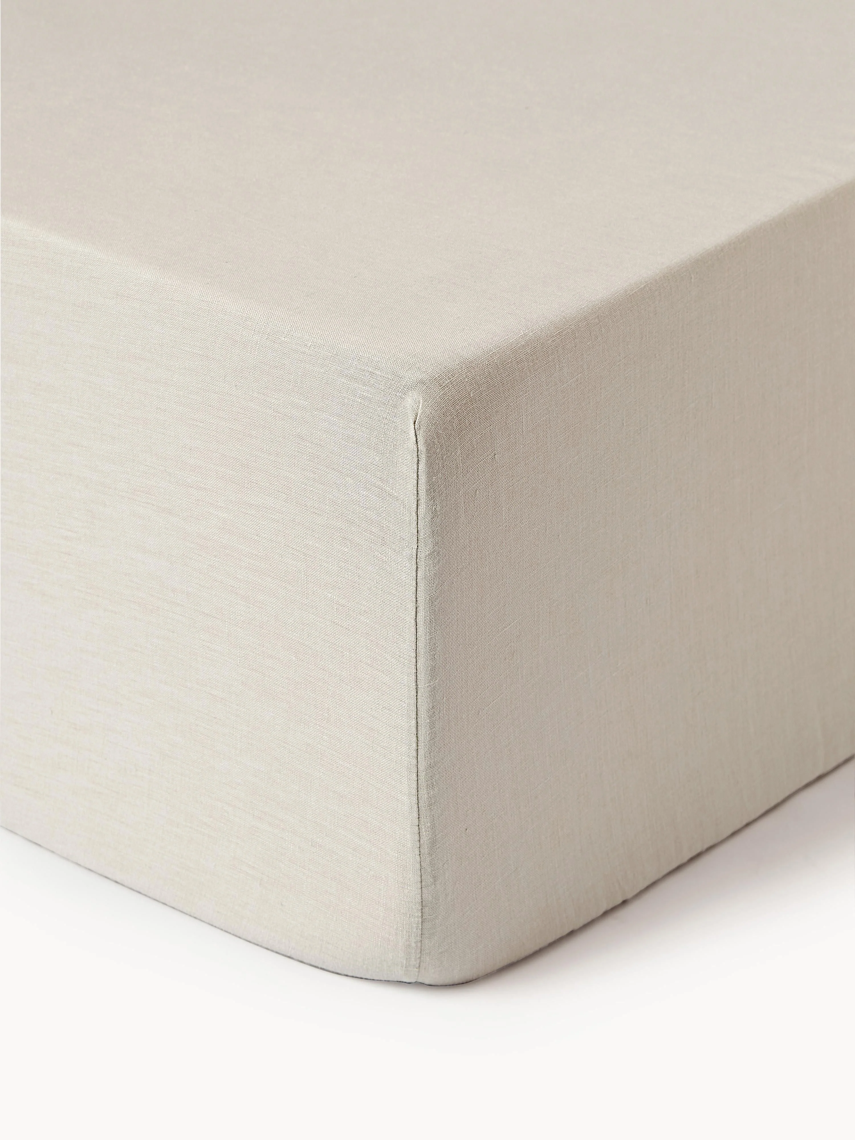 Boxspring-Spannbettlaken Airy, gewaschenes Leinen