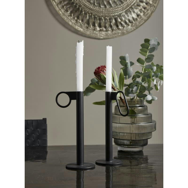 FOREST - Vase en verre vert H16cm