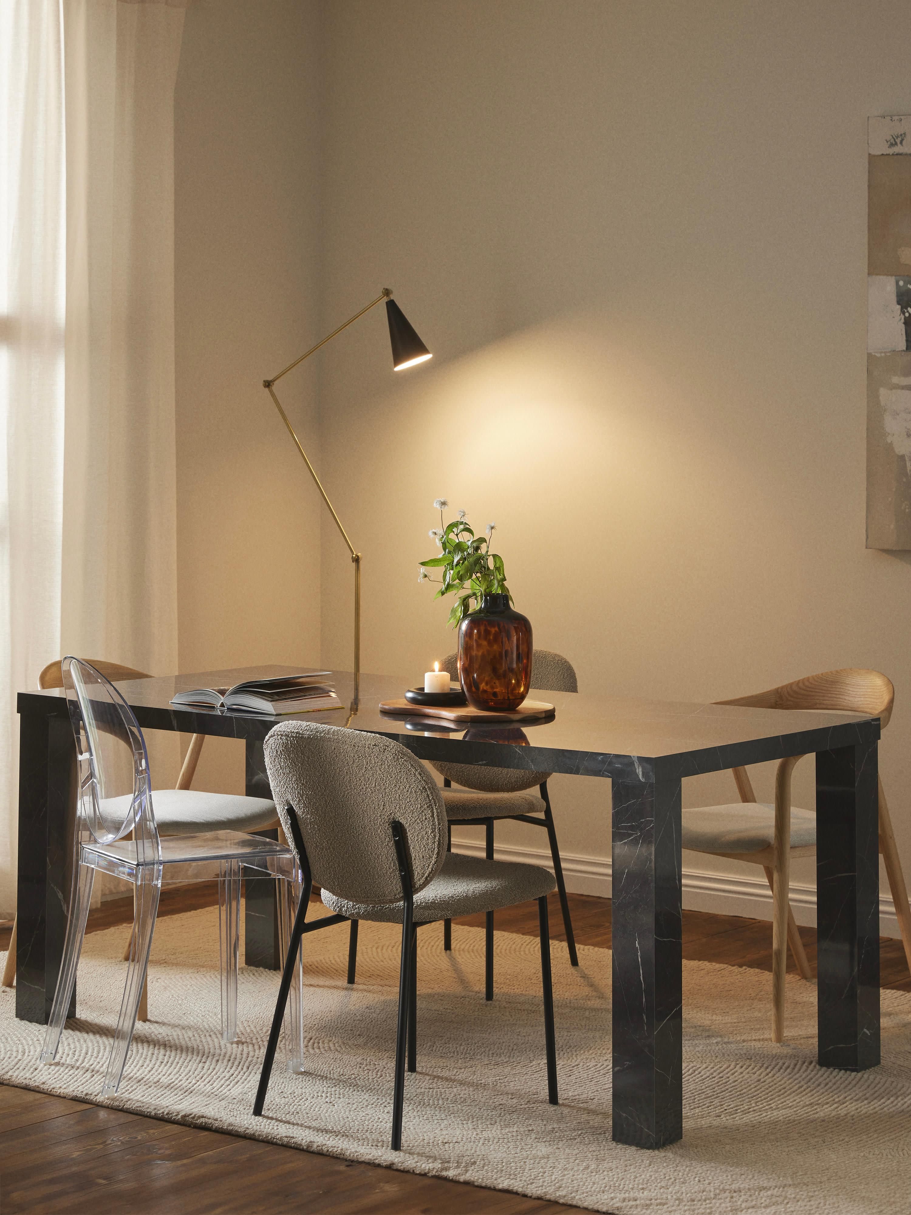 Esstisch Carl in Marmor-Optik, 180 x 90 cm
