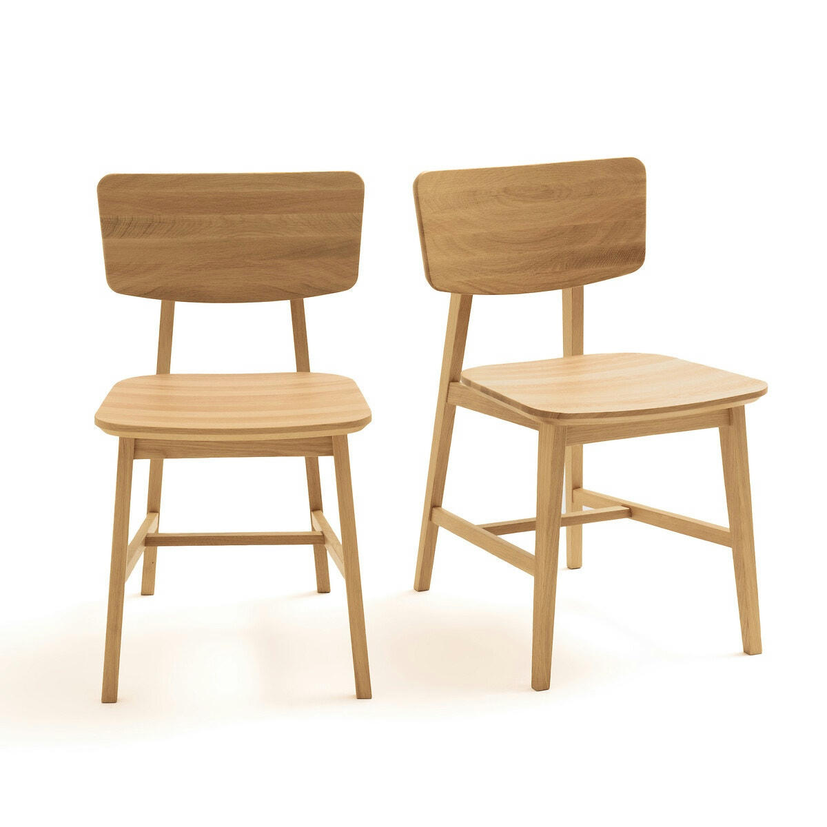 Lot de 2 chaises vintage chêne massif, Aya