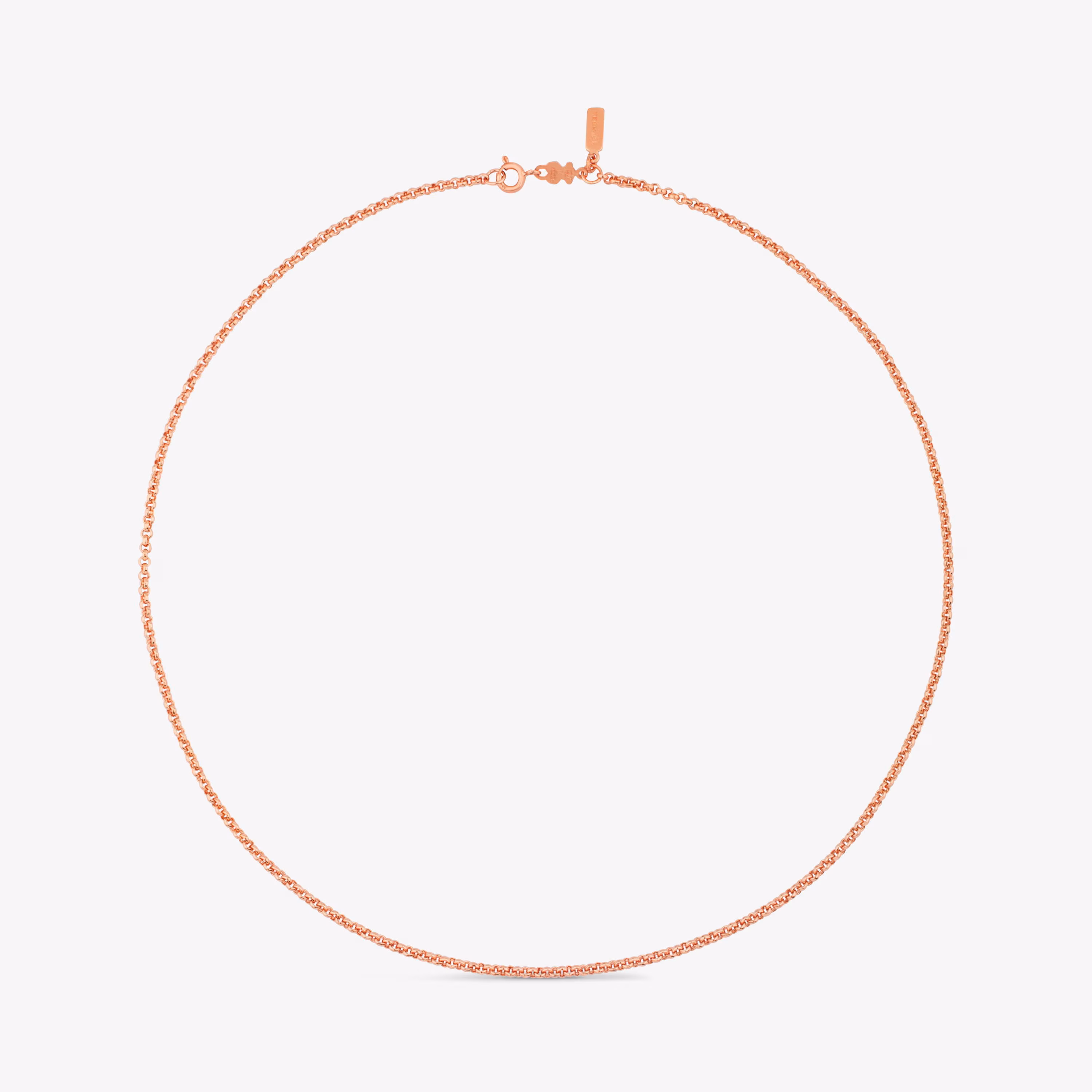 Cadena mediana con baño de oro rosa de 18 kt sobre plata, 50 cm TOUS Hand