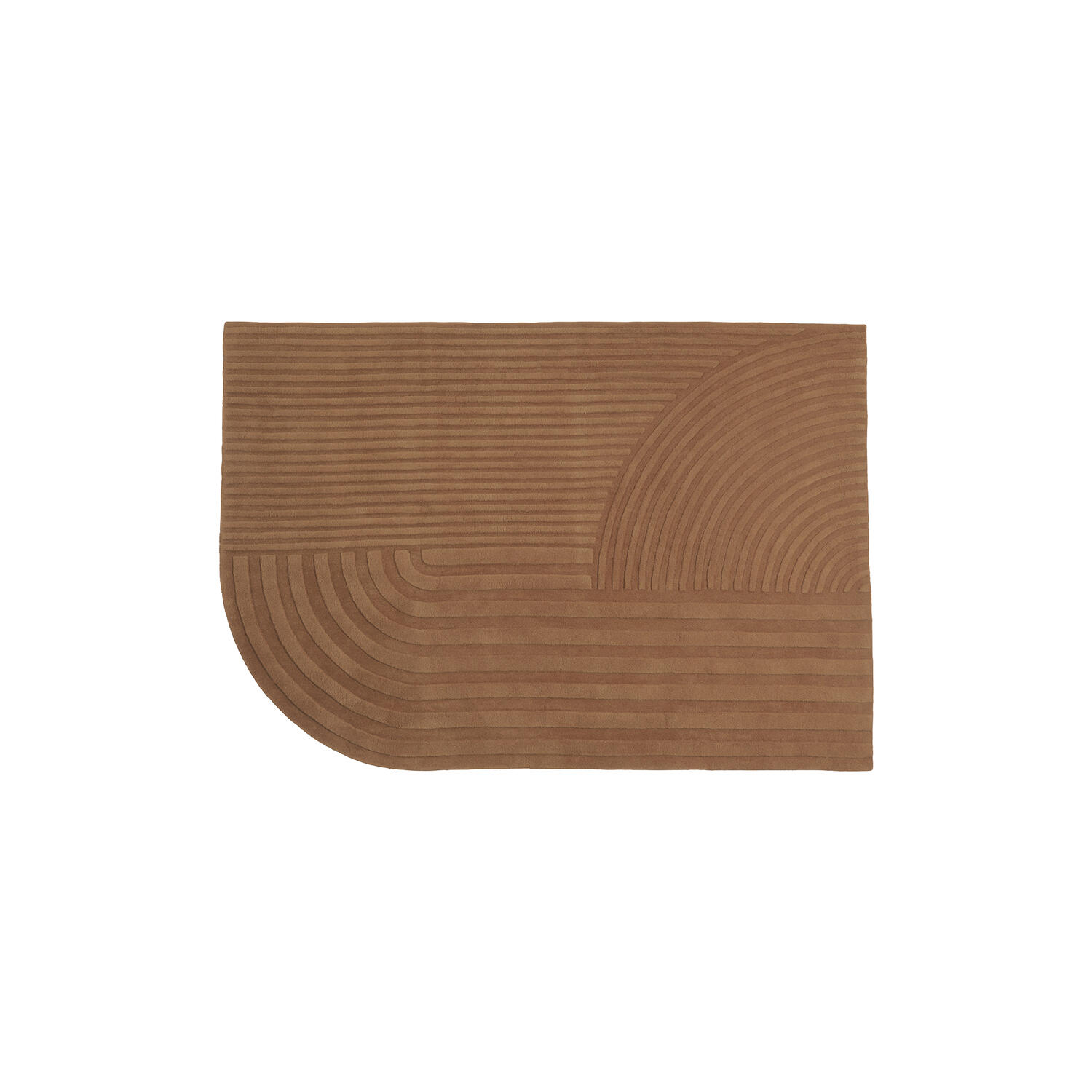 Relevo Rug, burnt orange